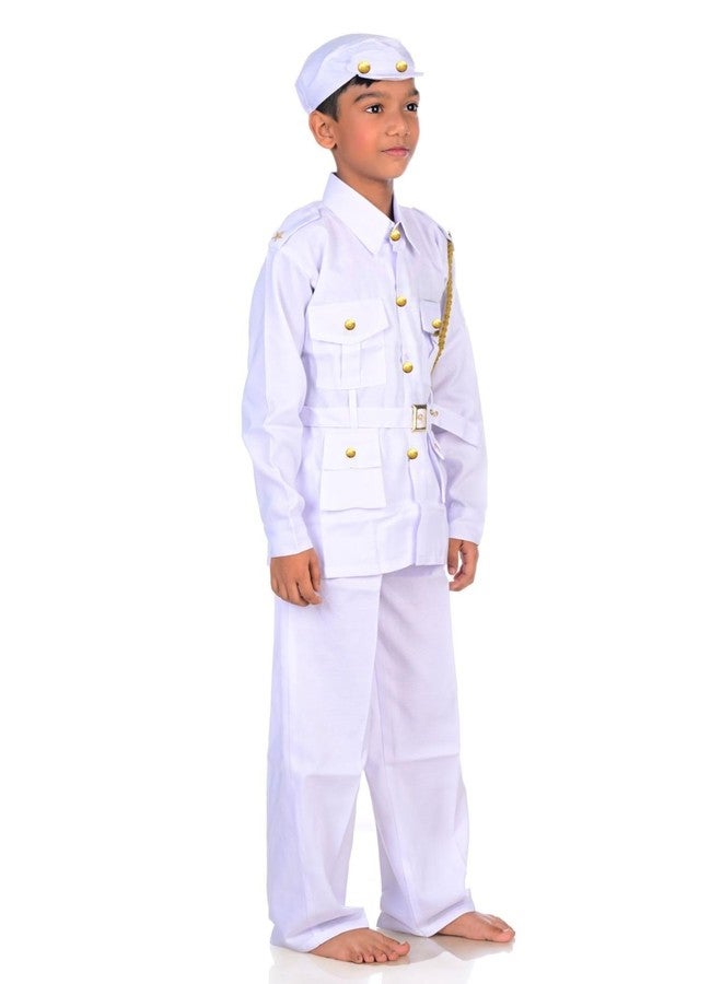 BookMyCostume Navy Dress for Kids - Professionals & Community Helpers Uniform Costume with Shirt, Pants, Cap & Whistle | Navy Officer & Captain Outfit for Fancy Dress & School Events | 12-13 Years - Image 2
